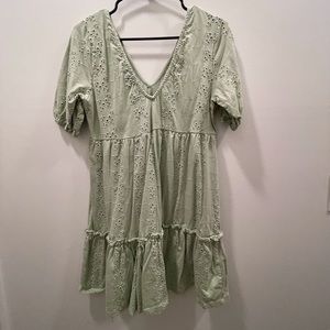 ASOS design sage green eyelet dress